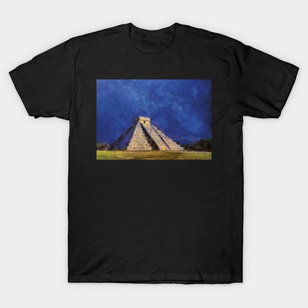 Ancient Mayan Temple T-Shirt by Ryan Rad